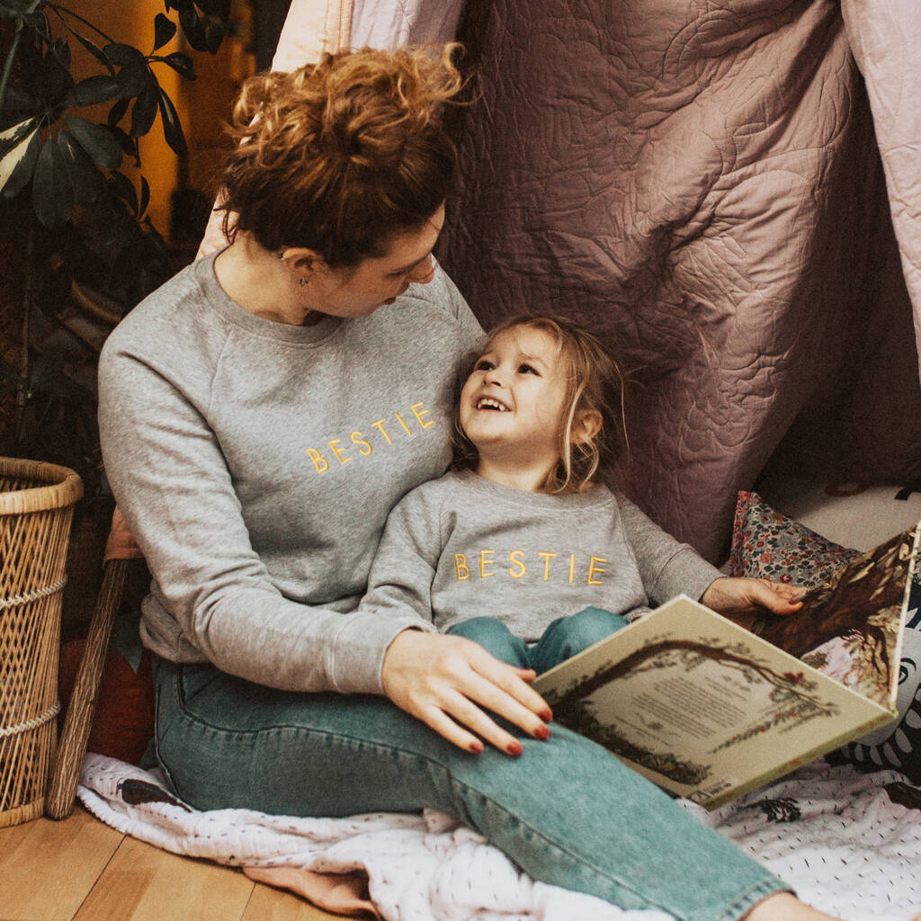 Bestie sweatshirts for mom and daughter