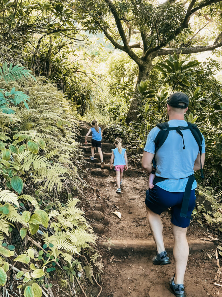 Kalalau Trail hike with kids and a baby