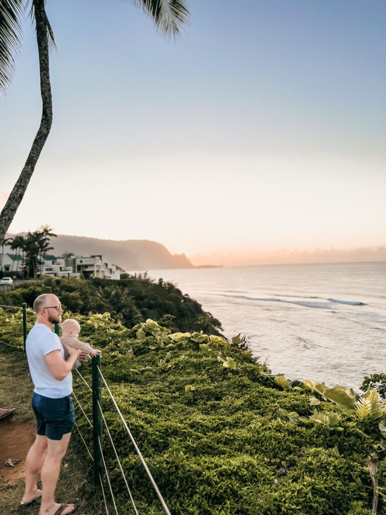 Princeville at sunset in Kauaui