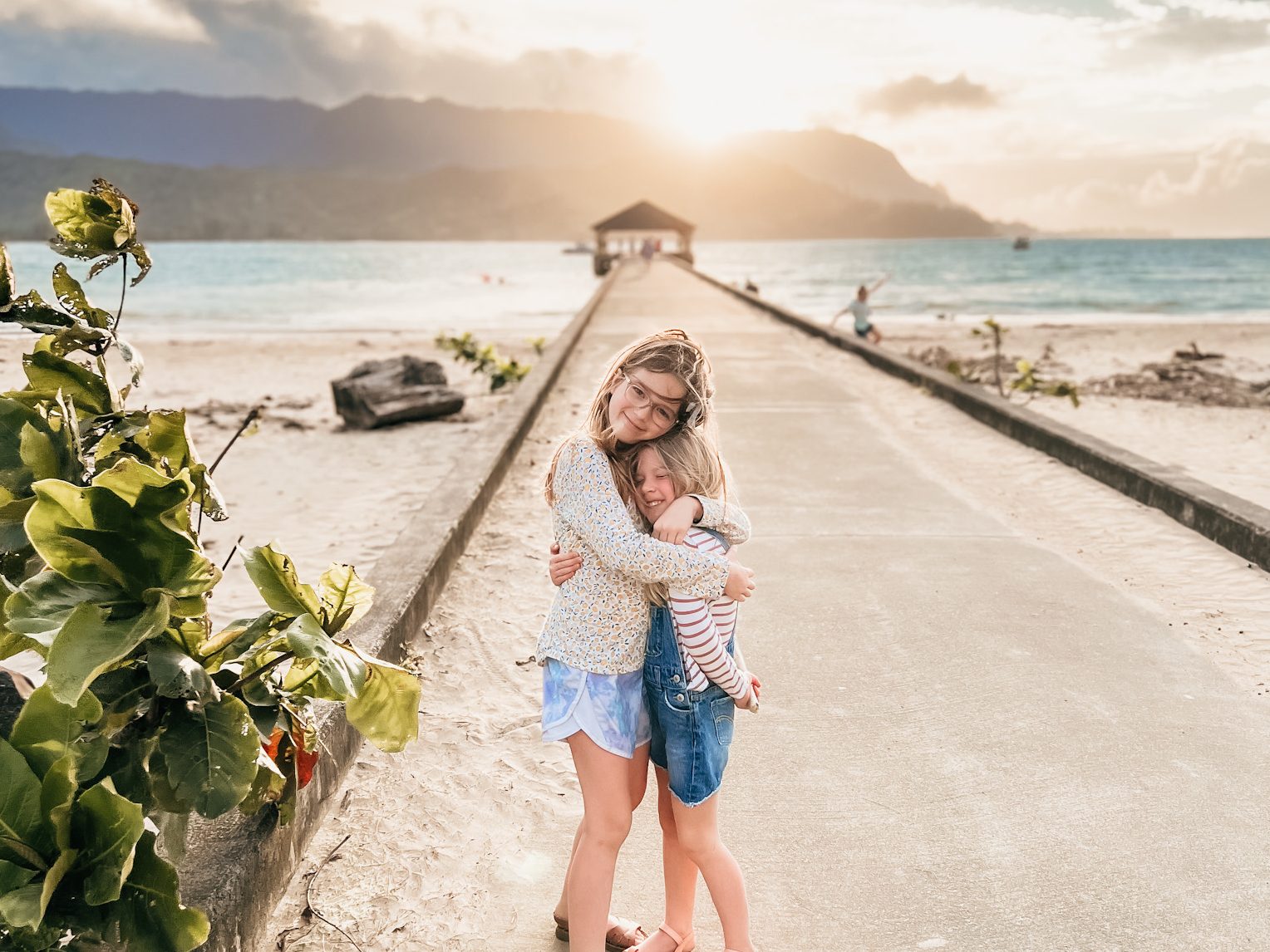 Hanalei pier at sunset