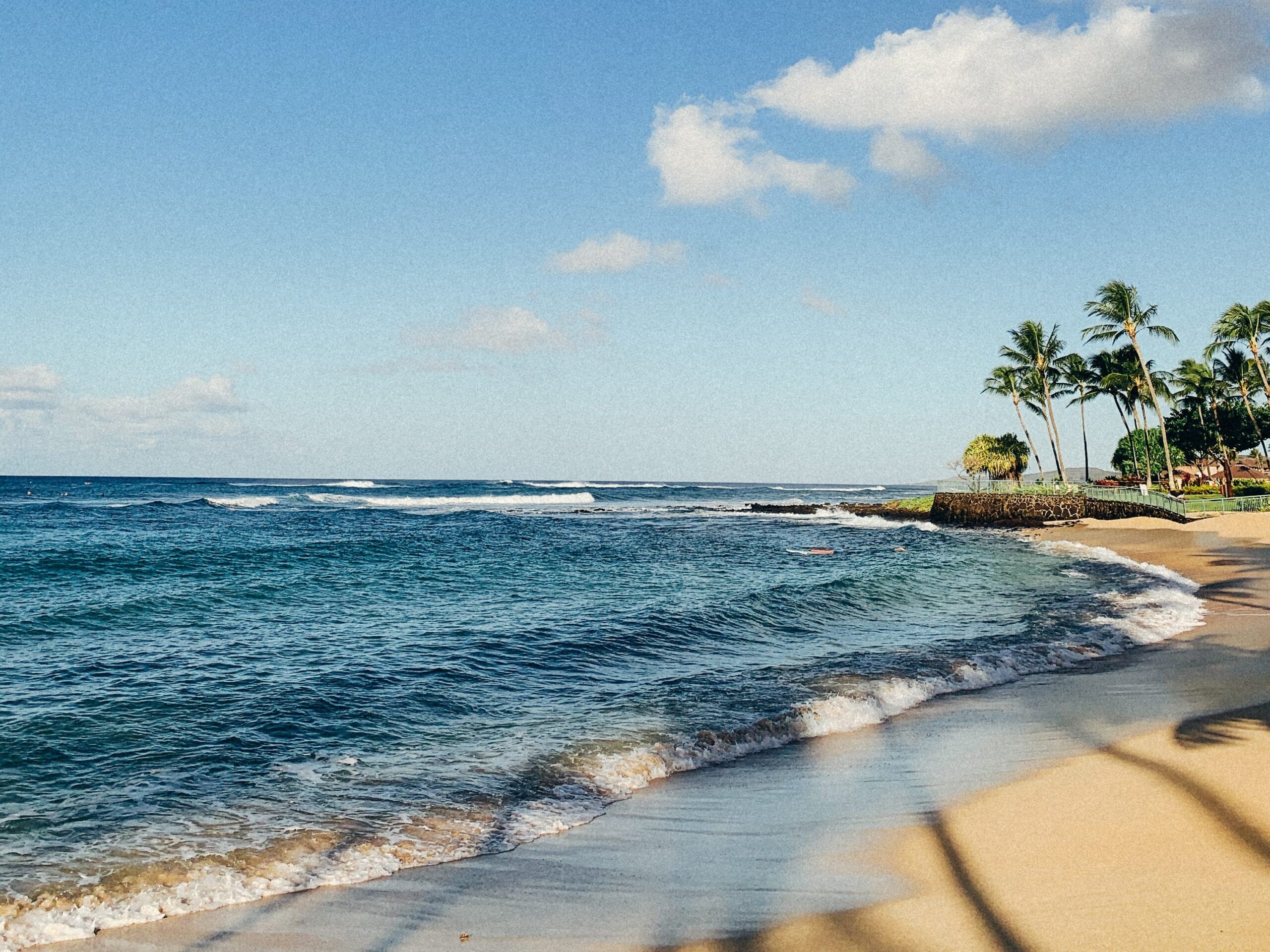 Poipu Beach on Kauai coast