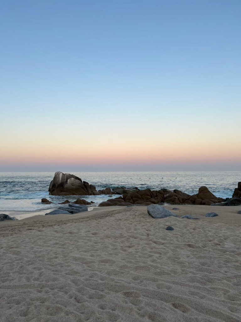 cabo beach at sunset