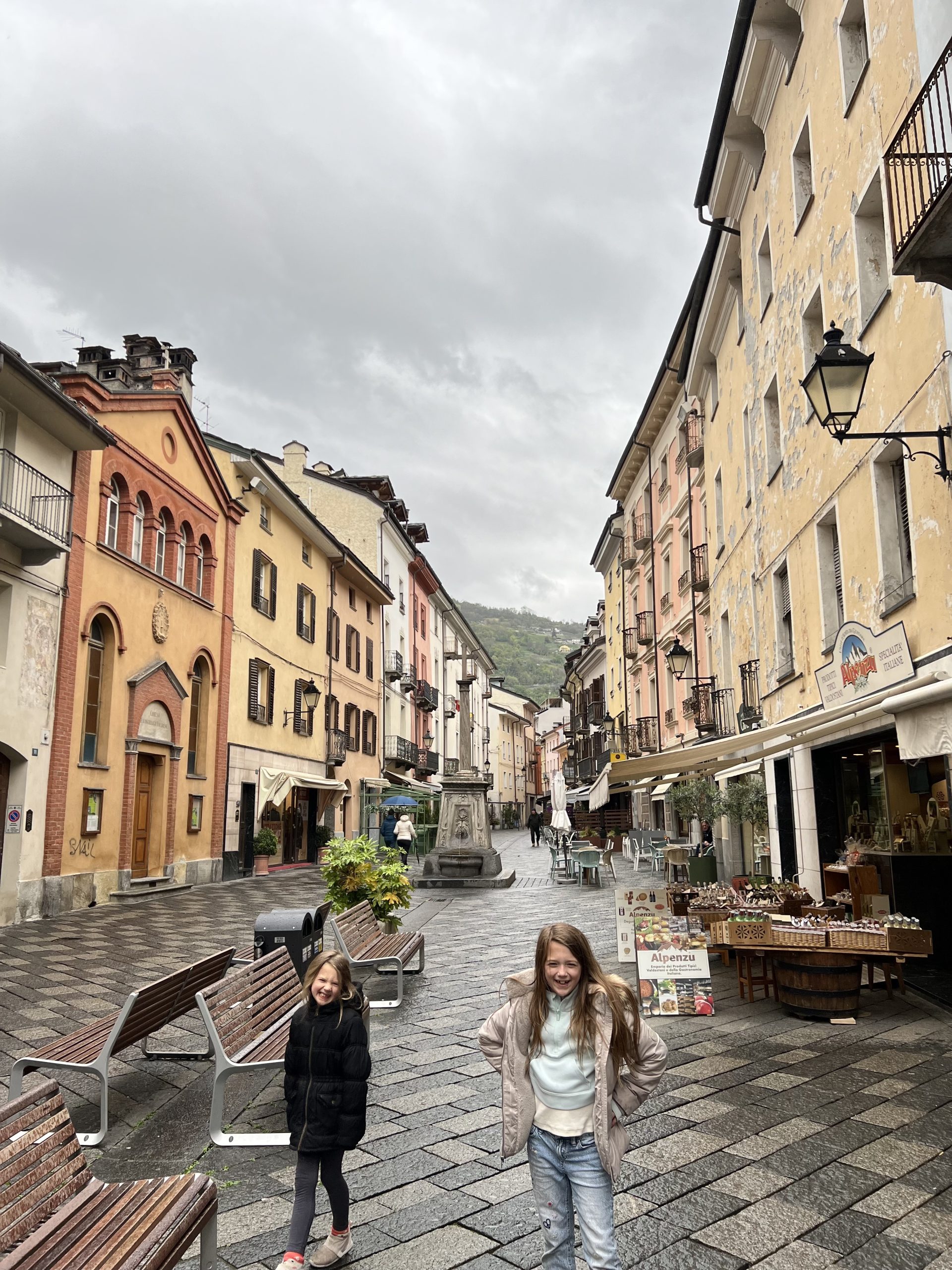 little girls in the streets of Italy